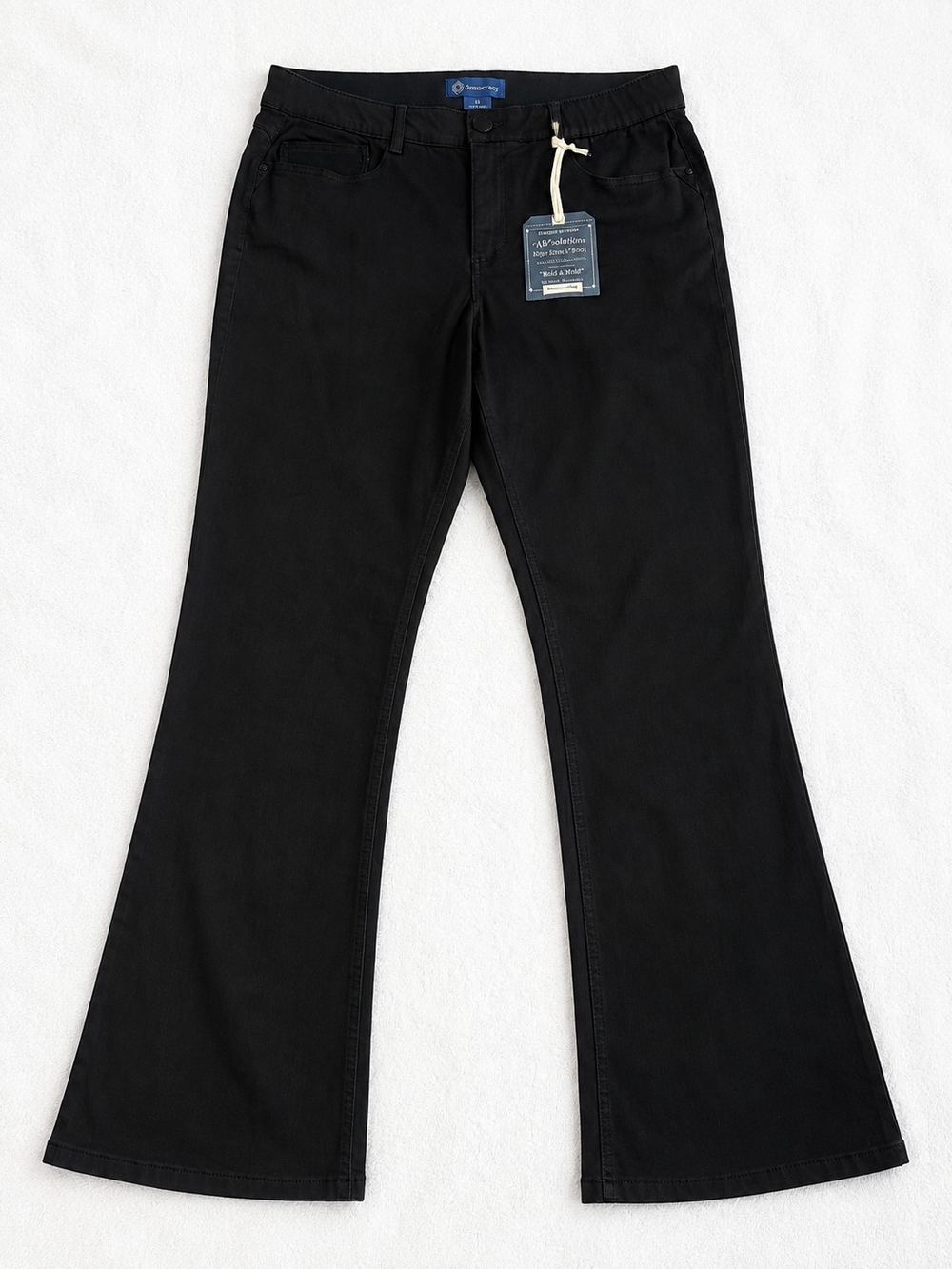 Democracy Ab Solution Itty Bitty Boot Black Jeans Size 16 NWT